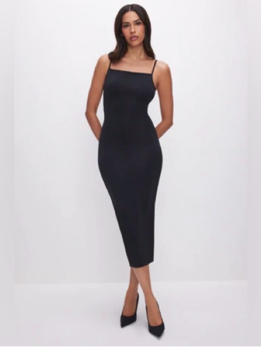 Good American Black Slip Dress Size 2